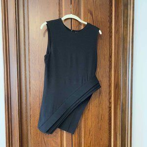 Brandon Maxwell Asymmetrical Top Black Sz 8